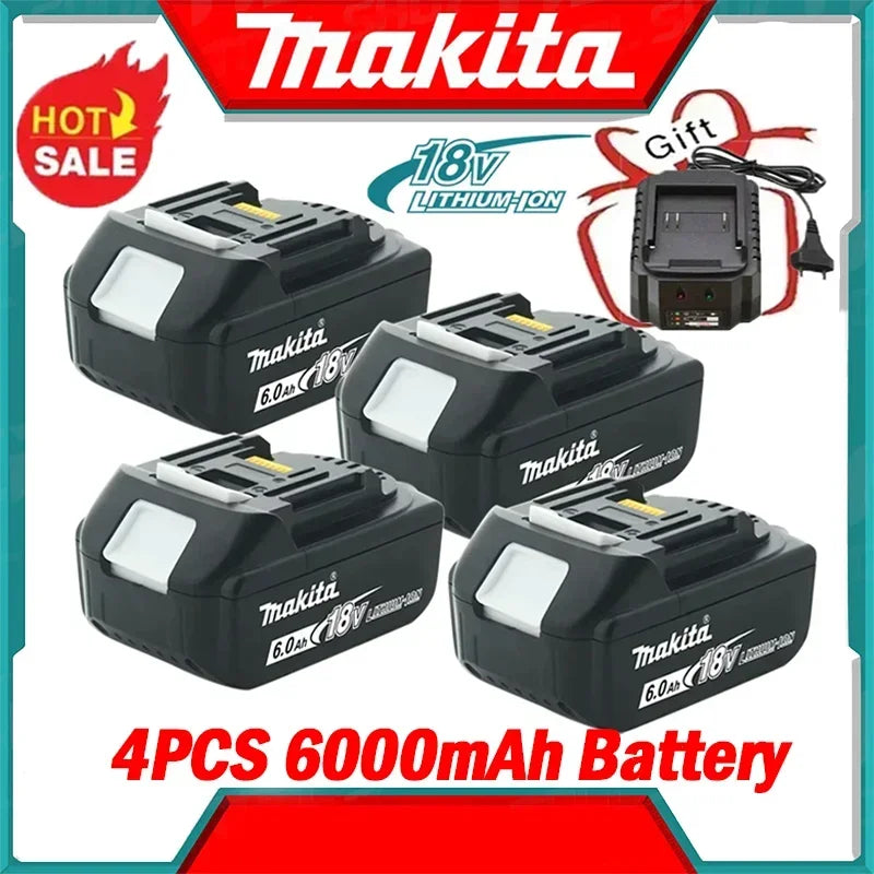Batería Makita genuina de 18v con cargador de iones de litio recargable para herramienta eléctrica batería Makita de 18 v