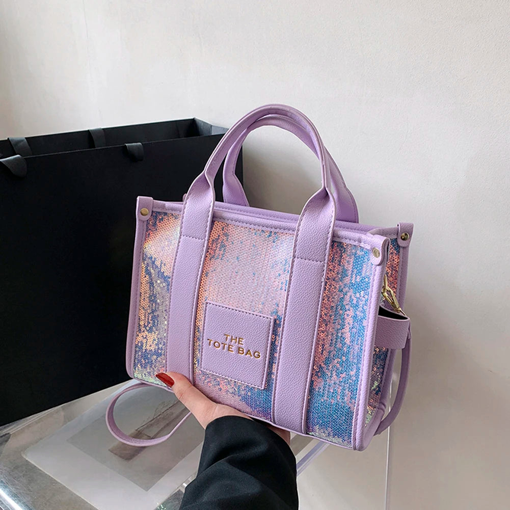 Women's Casual Tote Bag For Women Crossbody Female Handbag New Solid Words Lette Leisure Large Bag Fashion Shopper Tote Purse