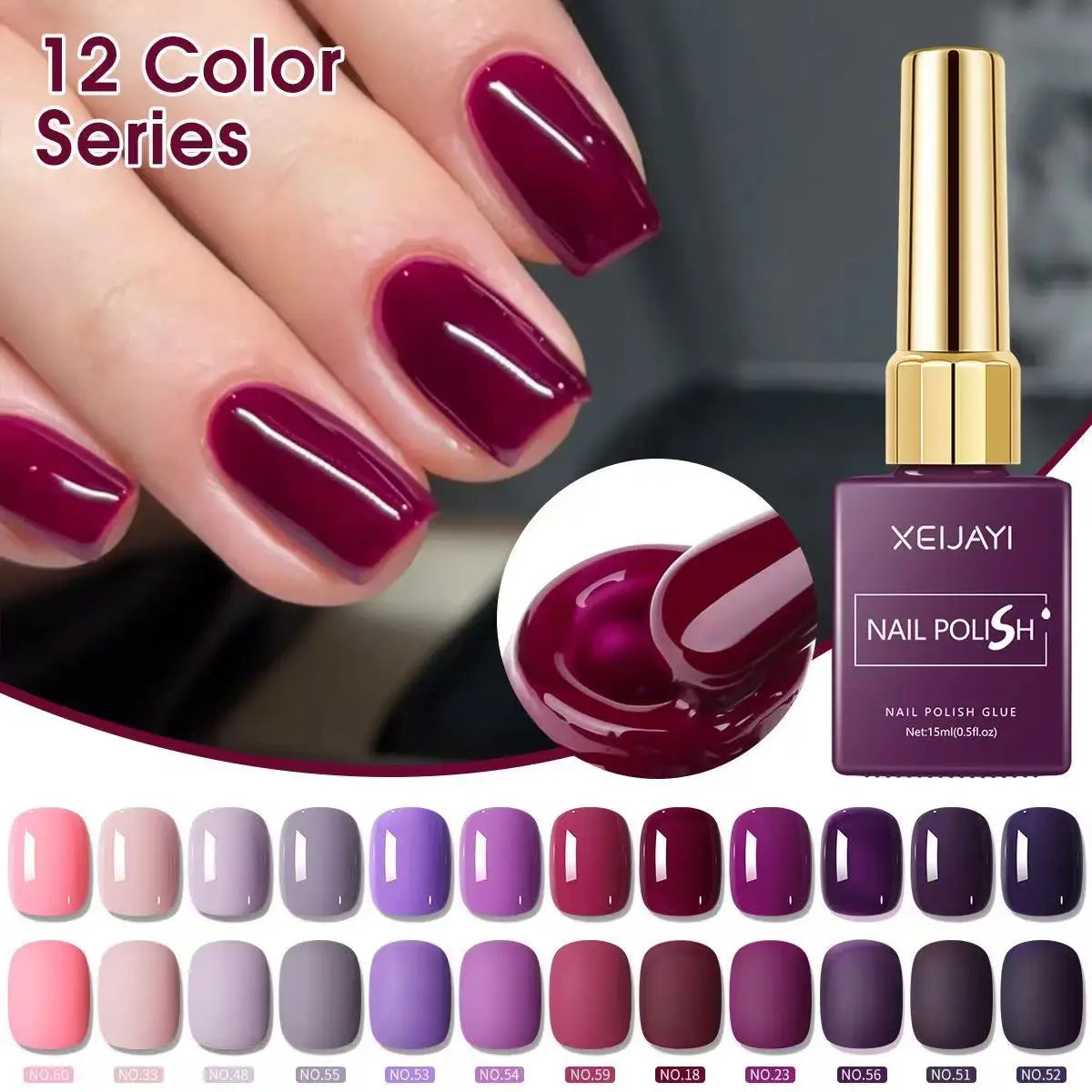 Set Gel XEIJAYI Culori Neon - 12 buc 15ml UV LED Semipermanent