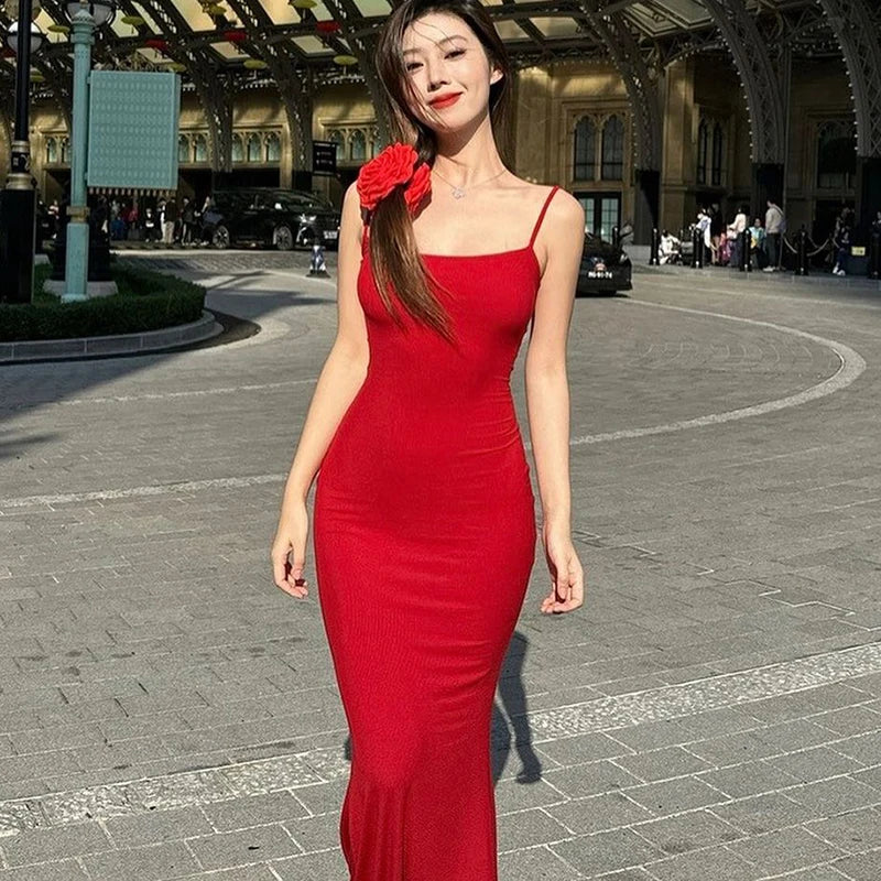 Dulzura Women 2025 Summer Party Club Evening Streetwear Bodycon Beach Basic Black Long Dress Wholesale Items For Business D22775