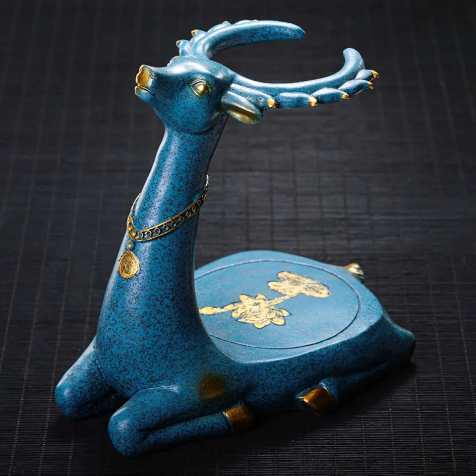 BOZZH-Kungfu Glass Tea Set, Creative Deer Teapot, Magnetic Water Diversion, Tea Infuser, Turkish Drip Pot with Base