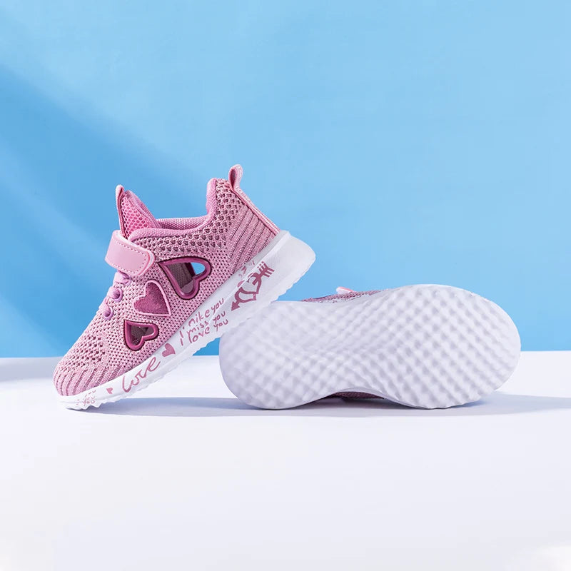 Mädchen Casual Schuhe 2025 - Leicht Mesh Sneakers Kinder Sommer - Frühling Herbst Tenis Süß Sport Cartoon Weiblich Laufen Socken Schuhe