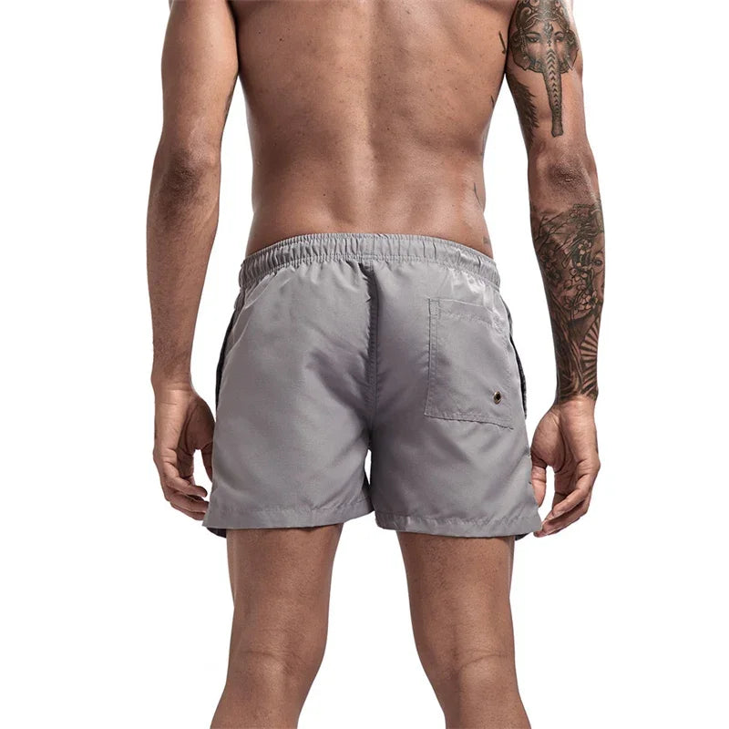 Herren Schwimmhose Taschen Mesh-Futter Schnelltrocknend Casual Board Shorts