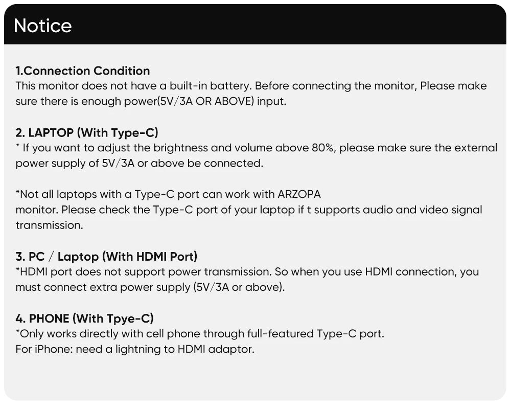 ARZOPA 1080P Portable Monitor 15.6 inch Monitors for Laptop MAC Switch Xbox Phone ps4 PC USB C HDMI-Compatible Computer Display