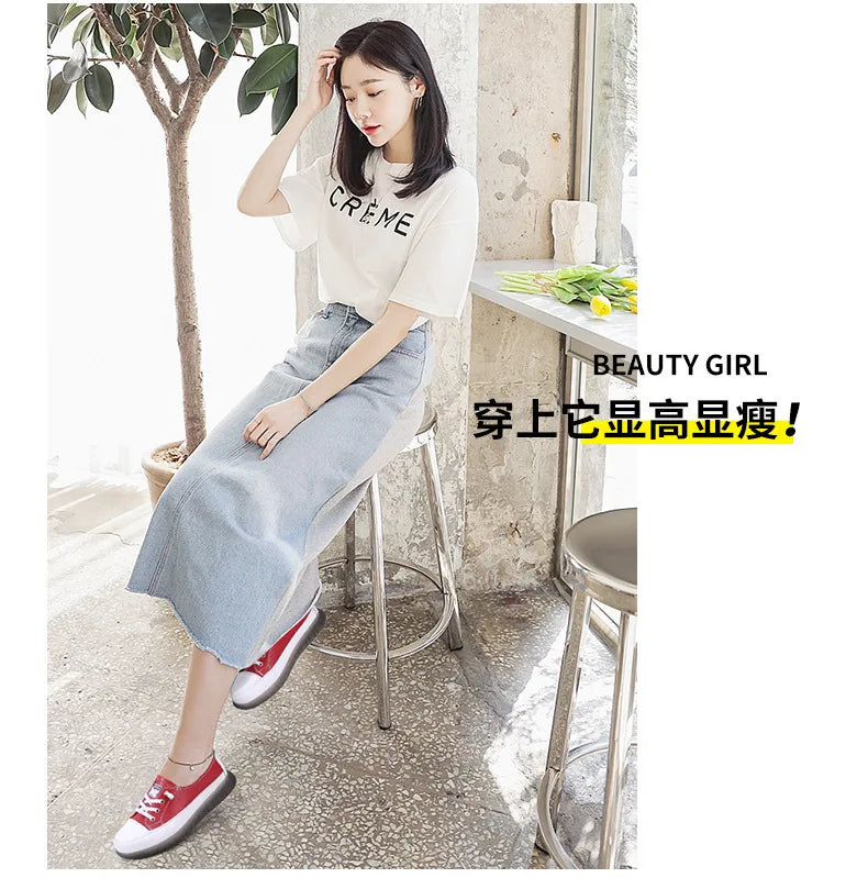 Ladies Sneakers 2024 Spring Genuine Leather Casual Walking Shoes Women Fashion Summer Flats Youth Girl Student Jogging Trainers