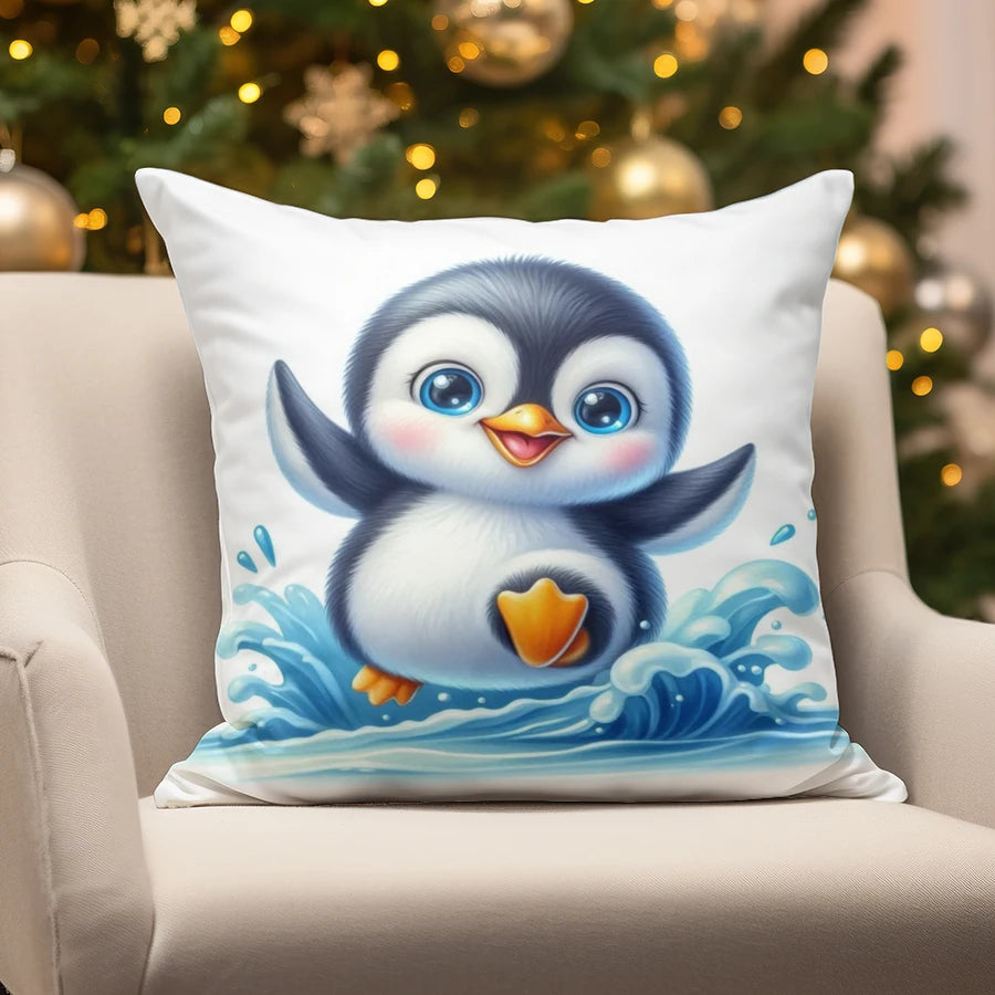 Home Decor Christmas-themed Cute Pillow Covers Suitable For Sofa Bedroom Car Pillow Cover Cushion Rectangular Back Cushion