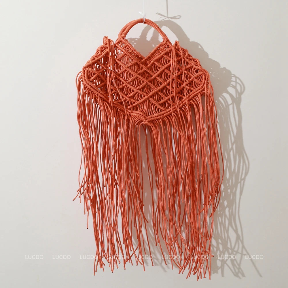 Geantă de mână pentru femei, geantă de umăr cu ciucuri, model boem, tip coardă, tip tote, vară, tip pungă de mână, tip pungă de mână, tip pungă de mână mare, tip pungă de plajă, tip pungă de mână