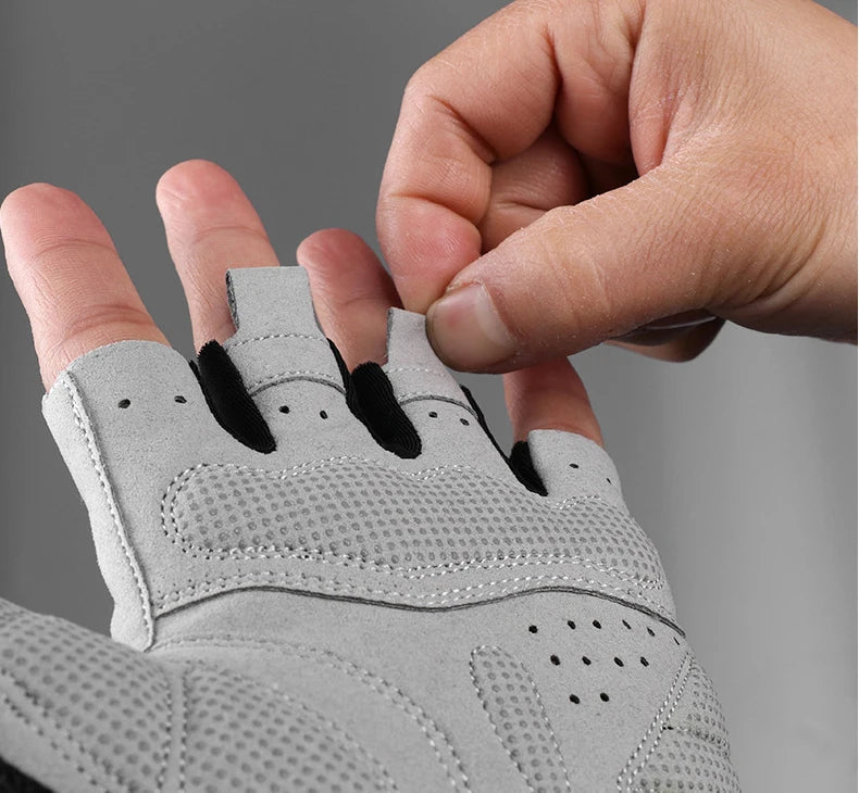 ROCKBROS Radfahren Fahrrad Handschuhe Halb Finger Stoßdämpfend Atmungsaktiv MTB Berg Fahrrad Sport Handschuhe Männer Frauen Radfahren Ausrüstung