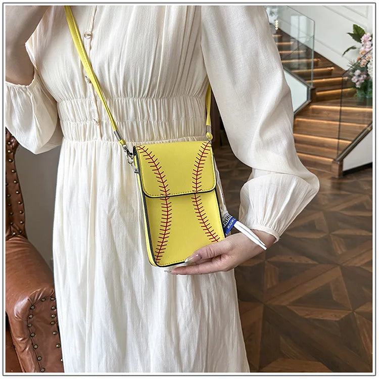 Fashion Vielseitige Umhängetaschen 2025 - Baseball Bedruckt Schultertasche - Handy Quadrat Taschen Personalisiert Schräg Kleine Geldbörse