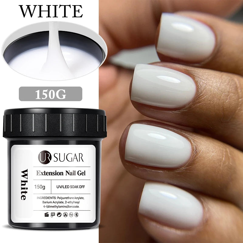 UR SUGAR 150g Transparent Nagel Extension Gel Gelee Weiß Licht Rosa Acryl Französisch Nagel Kunst UV LED Gel Semi Permanent Maniküre