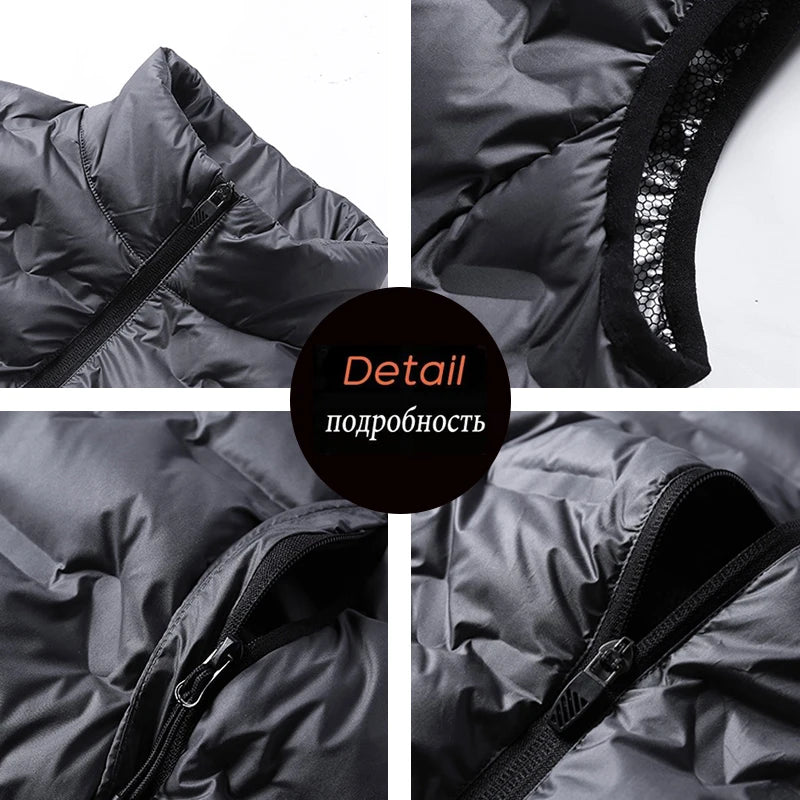 LzllttCN Winter Warme Weste - Ohne Kapuze Wasserabweisend Reißverschluss Taschen Größen Regular