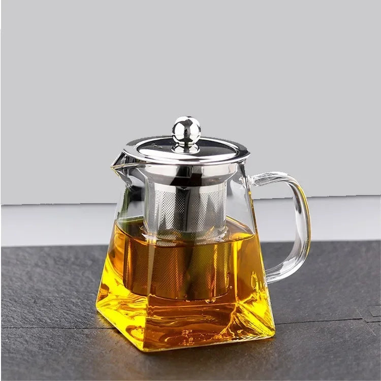 Glass Teapot with Infuser Tea Set Kettle Maker Infusers Jug Teaware Kitchen Dining Bar Home Tea Kit  Glass Teapot  Samovar