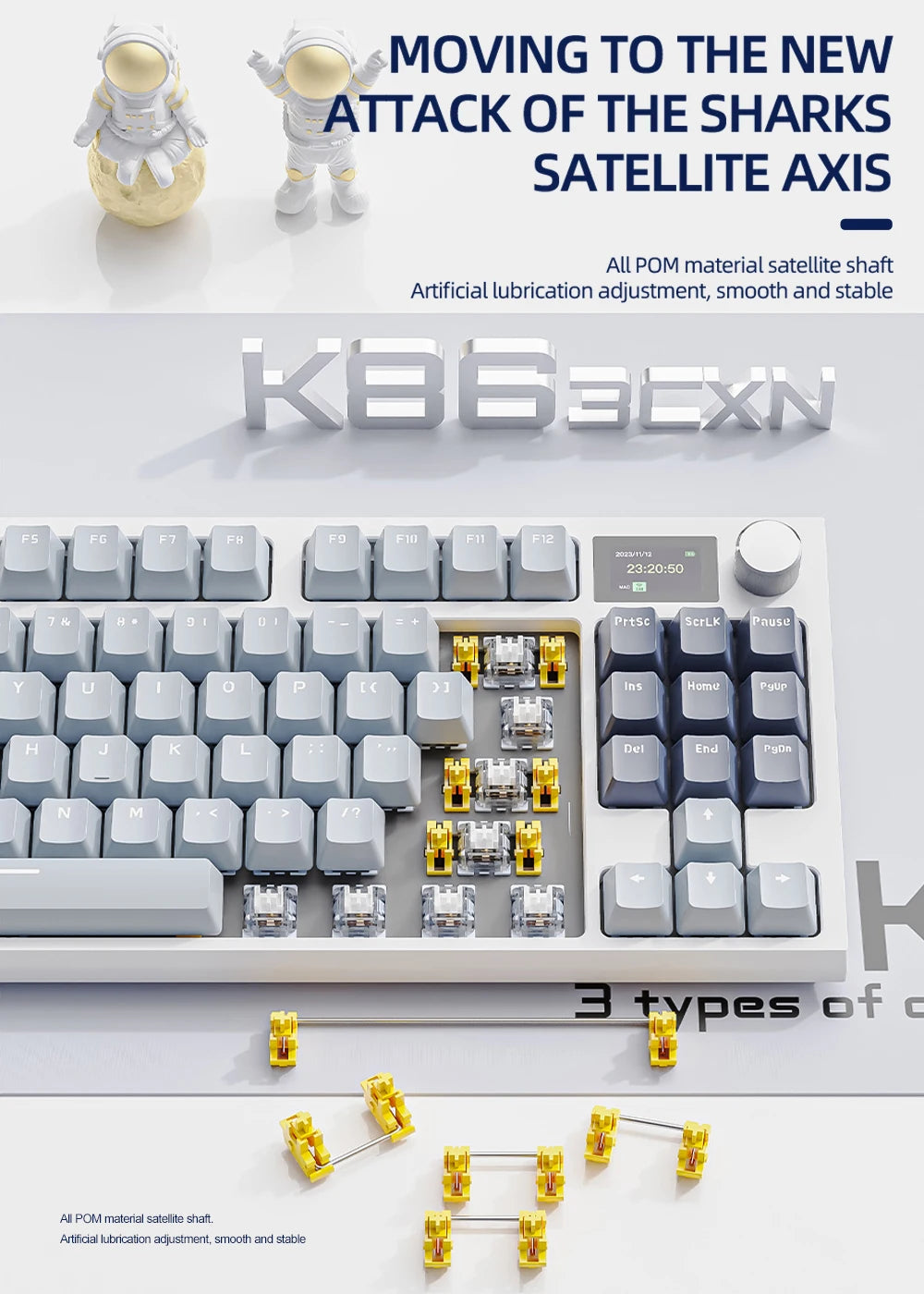 Gaming Tastatur 2025 - K86 Wireless Hot-Swappable Mechanical Keyboard