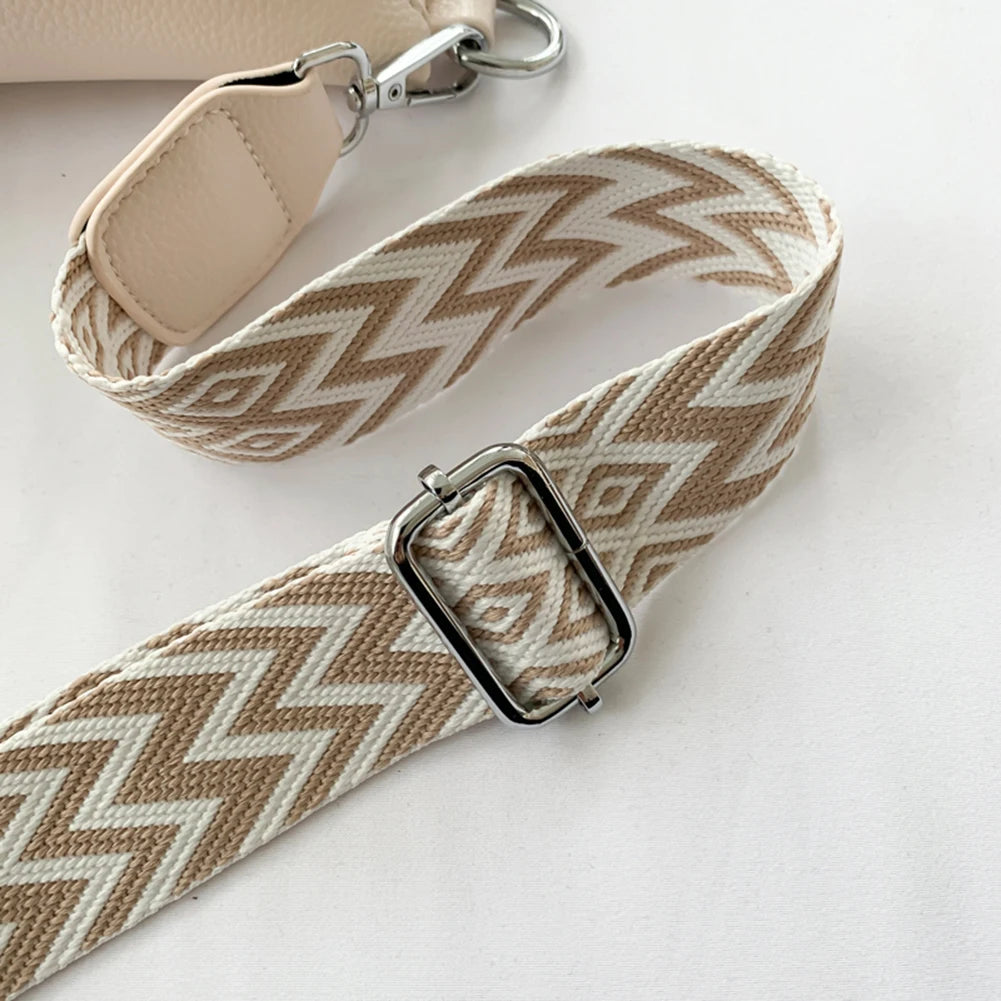 Women Stylish Crossbody Bag with Wide Strap Simple Shoulder Bag Multi-pocket Fashion Sling Bag Travel Outdoor Bag