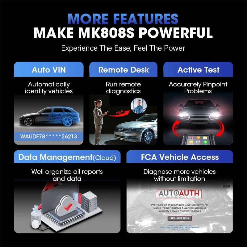 Autel MaxiCOM MK808S OBD2 Scanner Automotivo Auto Diagnose Werkzeug OBD 2 Scanner Aktiv Test Code Reader Schlüssel Codierung Werkzeug