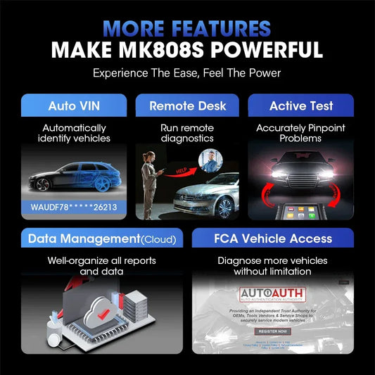 Autel MaxiCOM MK808S OBD2 Scanner Automotivo Auto Diagnose Werkzeug OBD 2 Scanner Aktiv Test Code Reader Schlüssel Codierung Werkzeug - Golden Bridge Store