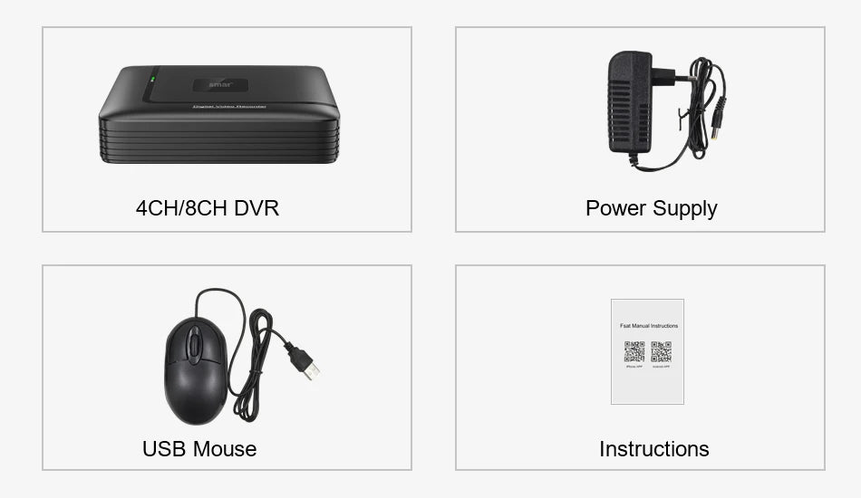 DVR-System 2025: Smar 5 in 1 CCTV Mini DVR TVI CVI AHD CVBS - IP Camera Digital Video Recorder 4CH 8CH 5MP NVR Security Onvif Collection