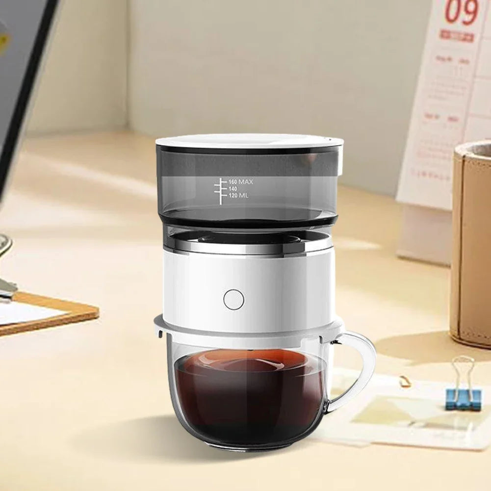 Portable Hand Brewing Coffee Machine Outdoor Mini Automatic Dripper Coffee Maker Pot Coffee Brewer Grinder for Home Travel