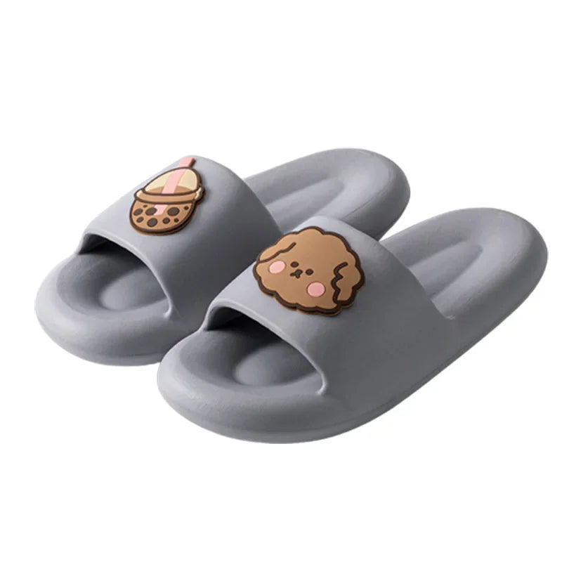 New Soft EVA Slippers Couples Home Slipper Outdoor Beach Summer Sandals Bath Men Flip Flops Non-Slip Women Thick Sole Shoes