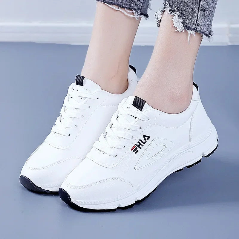 White Shoes for Women Sneakers 2024 Breathable Women's Sports Shoes Outdoor Walking Flats Woman Spring Casual Shoe Lady Sneaker