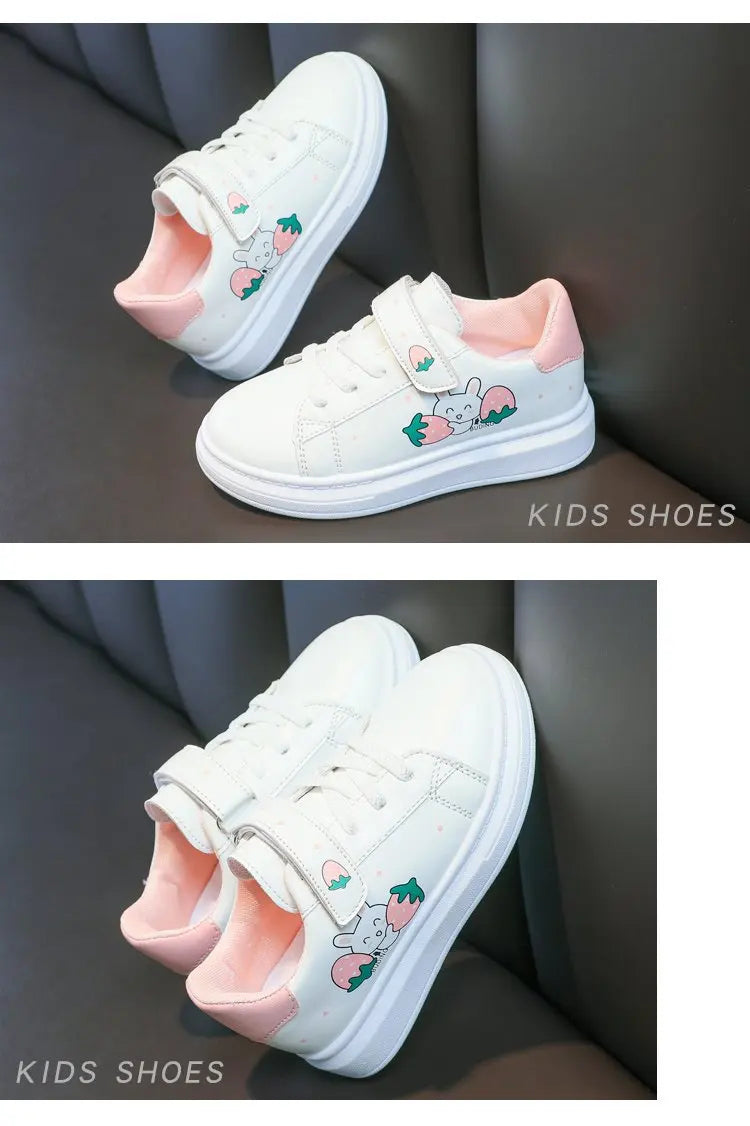 Mädchen Schüler Casual Flache Schuhe 2025 - Kinder Frühling Herbst - Weiße Sport Laufschuhe Sneaker 3-16 Jahre