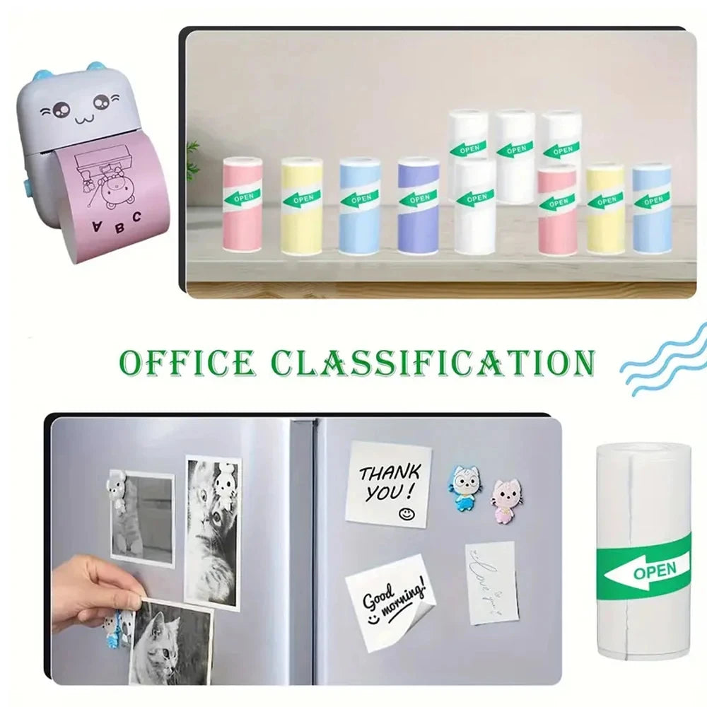 Thermopapier 2025: 3 Rolls of Mini Printer Paper Thermal Paper Printable Stickers for Pocket Thermal Printers Collection