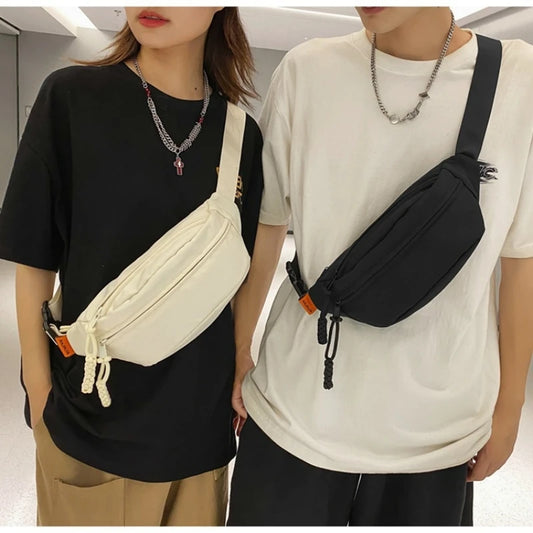 Casual Canvas Crossbody Bag for Women Designer Black/White/Red Shoulder Bags Large Capacity Tote Men Travel Shopping Bag 2025