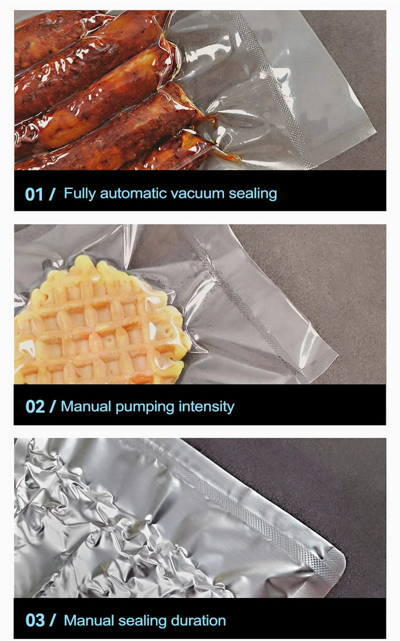 MS175 Vacuum Sealer Machine Wet Vacuum Sealer Packaging Machine Professional Food Plastic Bag Sealer 220V/110V