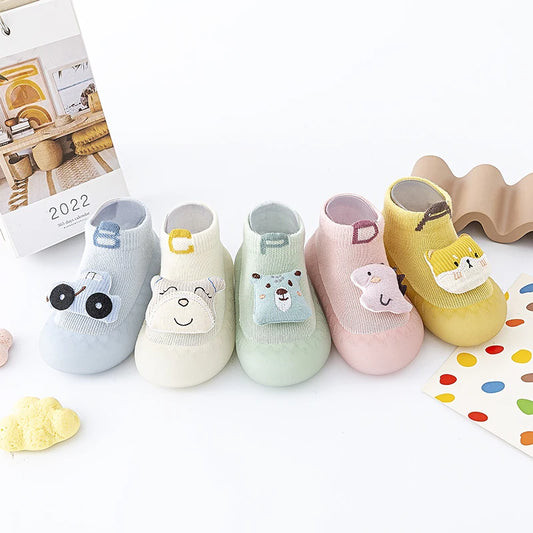 Frühling Herbst Baby Socken Schuhe 2025 - Jungen Mädchen Cartoon Puppen 0-3T - Weiche Sohle Slip-on Sneakers Rutschfest