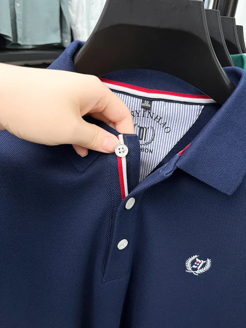 Tricou cu mânecă lungă și brodat Eleganza Polo - Mărimea M, amestec de bumbac