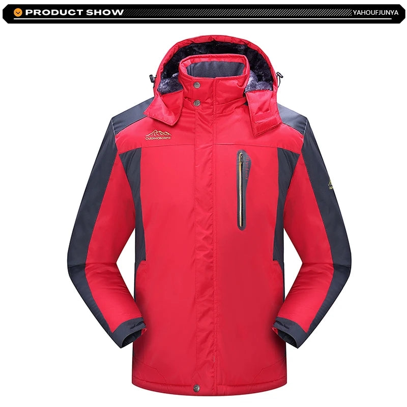 9XL Winterfleece Jacke - Kapuze abnehmbar, Winddicht