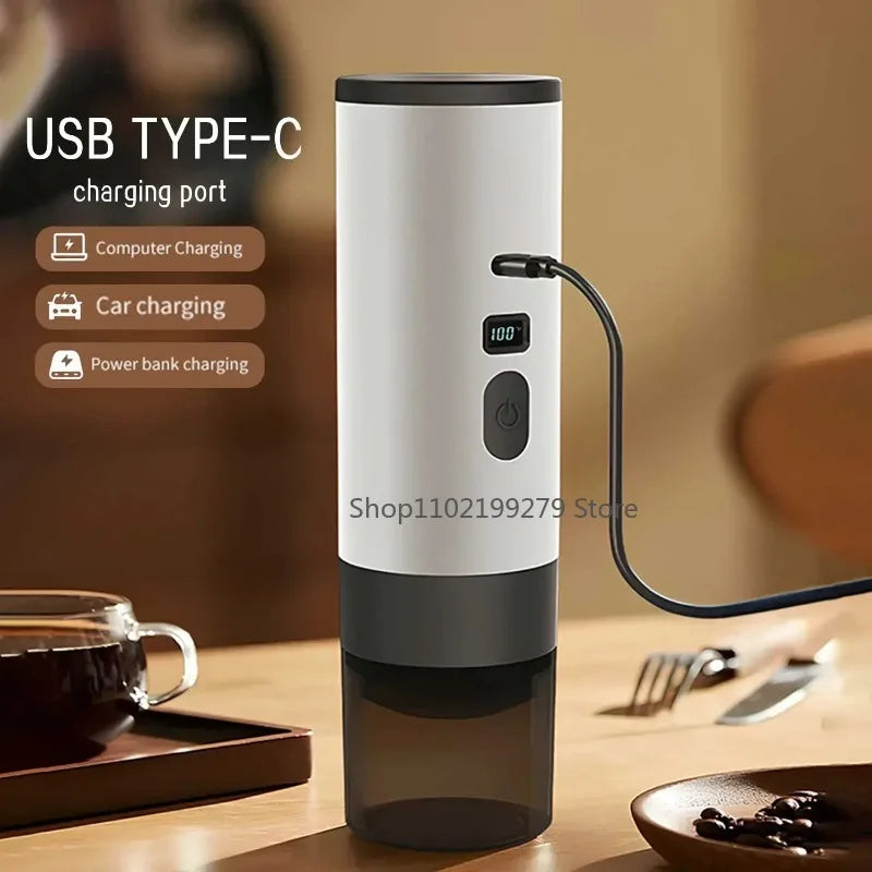 Kaffeemaschine 2025: INSIS FEMME Portable Electric Coffee Maker 3-in-1 - Capsule Coffee Grinder Travel Cordless Heating Car Home Camping Collection