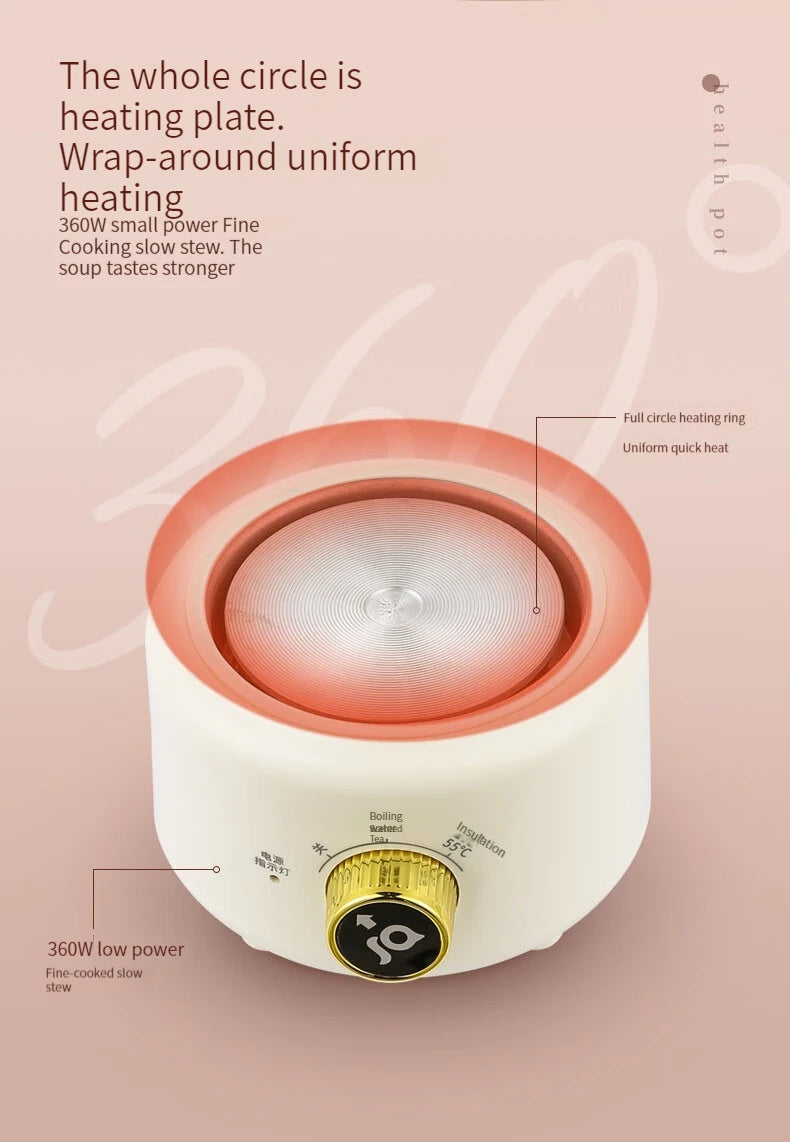 Gesundheitserhaltung Topf, Multi-funktional Haushalt Büro Konstante Temperatur Topf, Klein Glas Vollautomatisch Medizin Topf