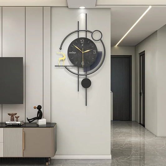Artistic Living Room Wall Clock Modern Light Luxury High-end Home Restaurant Decoration Creative Silent Wall Clock