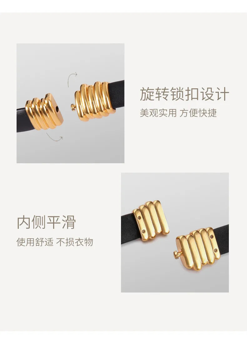 Luxury Elastic Belt Female Thin Waist Strap Pin Buckle Belt for Women Skirt Coat Sweater Leather Belts Ladies Band Decoration