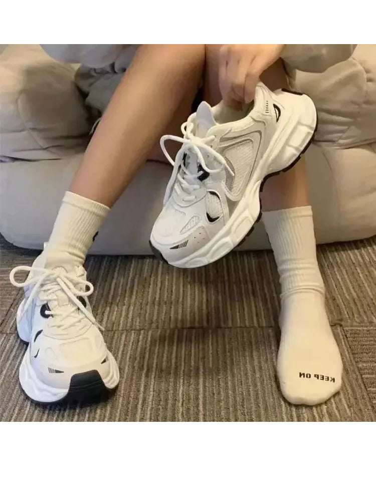 Fashion Small White Shoes Women New Spring and Autumn Leisure Sports Shoes Girls with Thick Soles Low Style Sneakers Shoes
