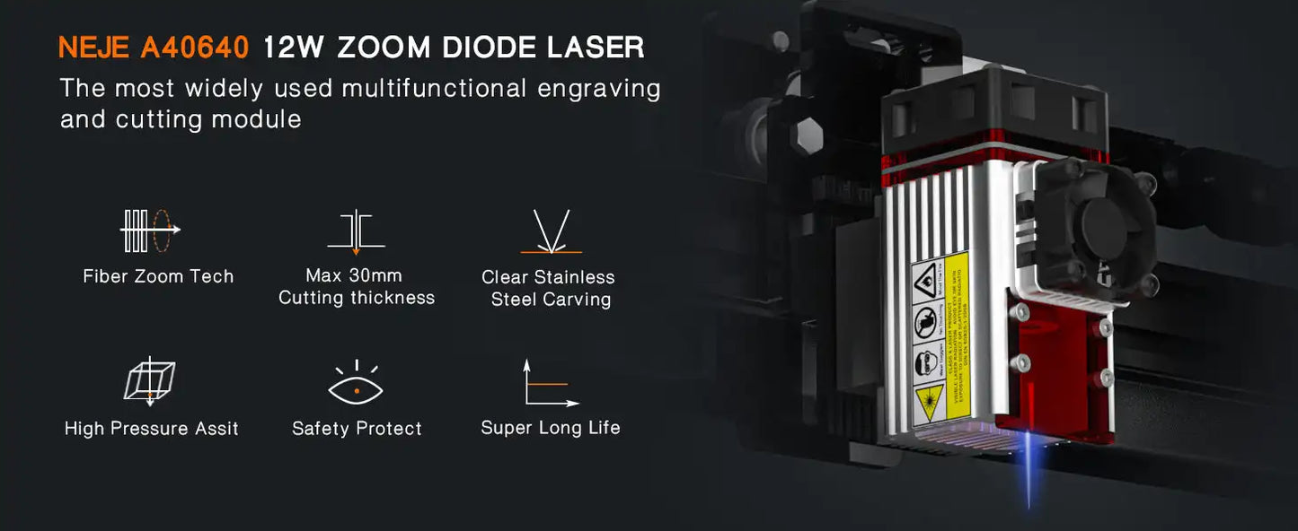Lasergravur-Maschine 2025: NEJE Max 4 V2 Pro Laser Engraver 1000mm/s High Speed - 254DPI Precision Motorized Z-Axis Wood Acrylic Leather Collection