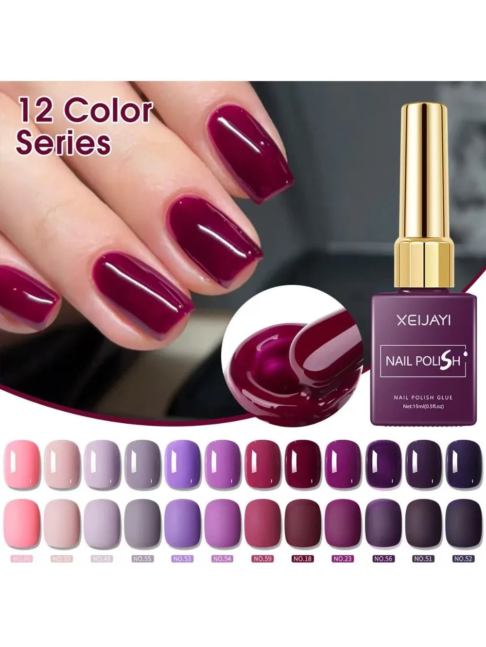 Set Gel XEIJAYI Culori Neon - 12 buc 15ml UV LED Semipermanent