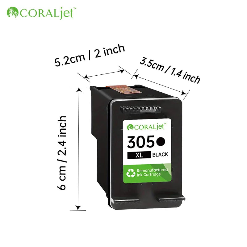 Coraljet 305XL Kompatibel Schwarz - XL Kapazität Für HP