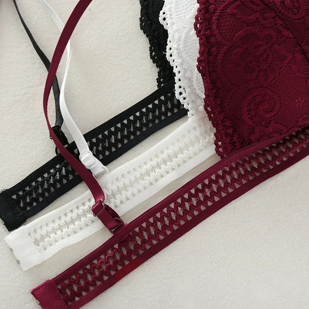 New Lace elegant Lingerie Wireless Bra for Women Padded Push Up Bralette Female Brassiere Soft Backless Fashion Bras Underwear