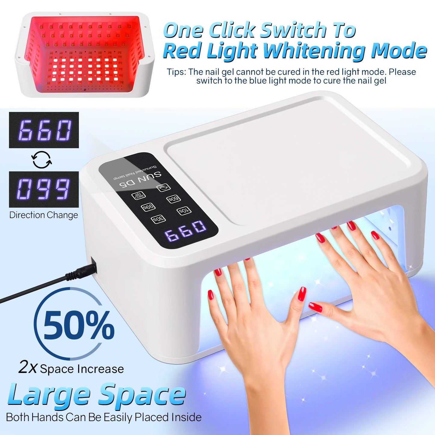 SUND5 UV Lampe 480W Gel Trockner - 108 Blaue 32 Rote