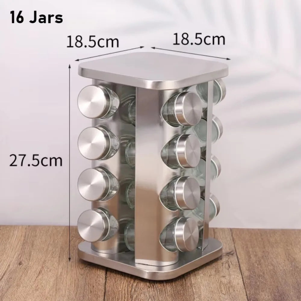 Choice Drehregal 360 Grad Drehbar - Edelstahl Groß Kompakt