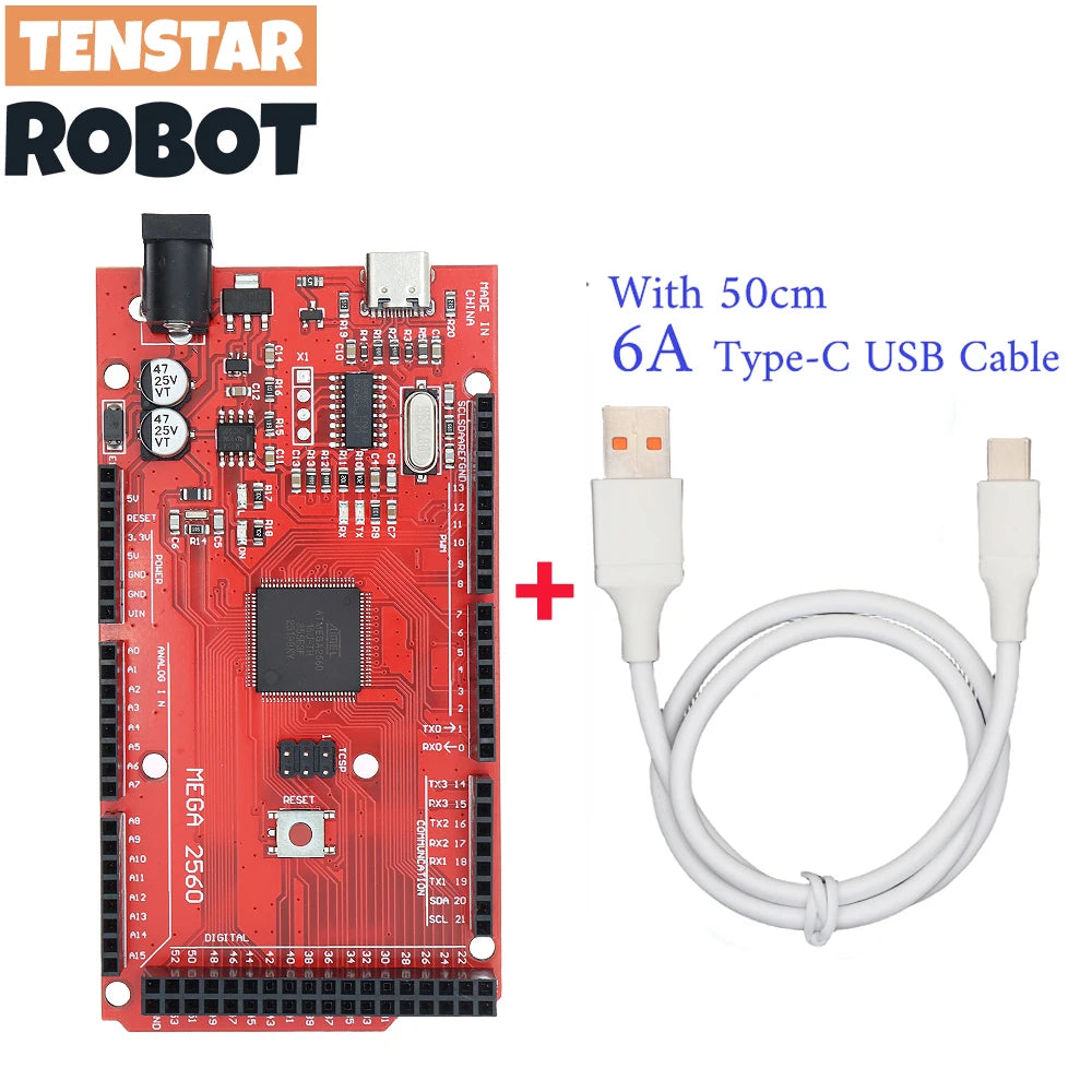 MEGA2560 MEGA 2560 R3 ATmega2560-16AU CH340G AVR Type-C USB Entwicklungsboard für Arduino