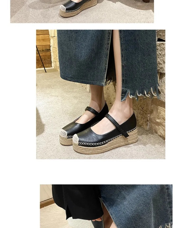 High Heels Women Shoes New Weave Wedges Platform Dress Party Shoes 2025 Spring Women's Rome Sandals Pumps Female Zapatillas