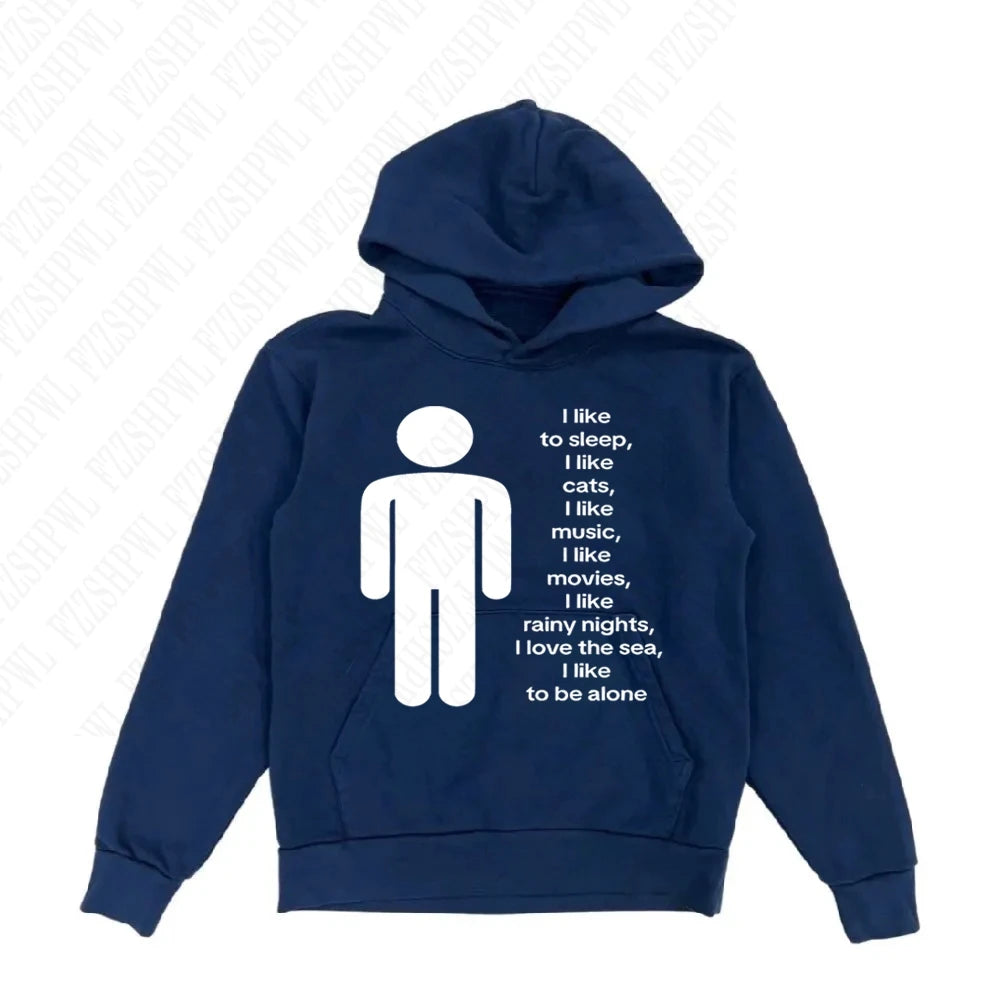 FZZSHPWLCN Harajuku Hoodie HipHop-Aufdruck - Größe XL Slim