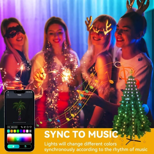 SuperRGB LED Wasserfall Baumlichter - AAA-Batterie, Länge 5 m