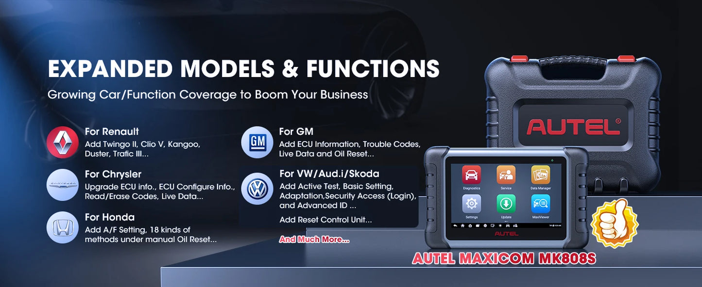 Autel MaxiCOM MK808S OBD2 Scanner Automotivo Auto Diagnose Werkzeug OBD 2 Scanner Aktiv Test Code Reader Schlüssel Codierung Werkzeug