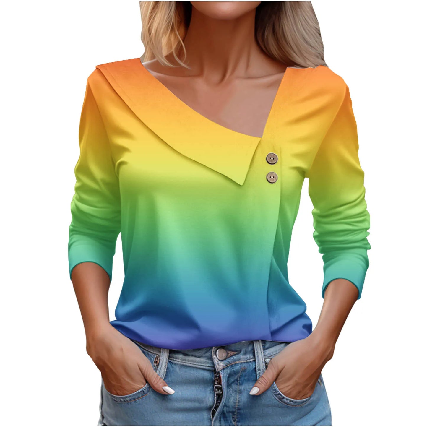 T Shirt For Women Fashion Long Sleeve Top White Floral Print Shirts And Blouses 3D Print Clothes For Women 2025 y2k