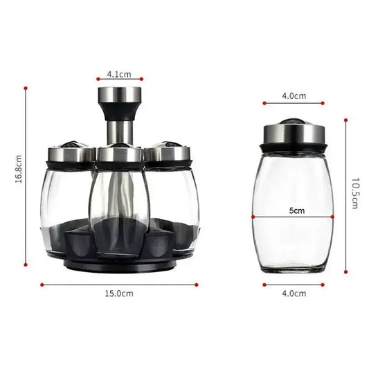 NEW Single Bottle Glass Jar and Spice Jar Set