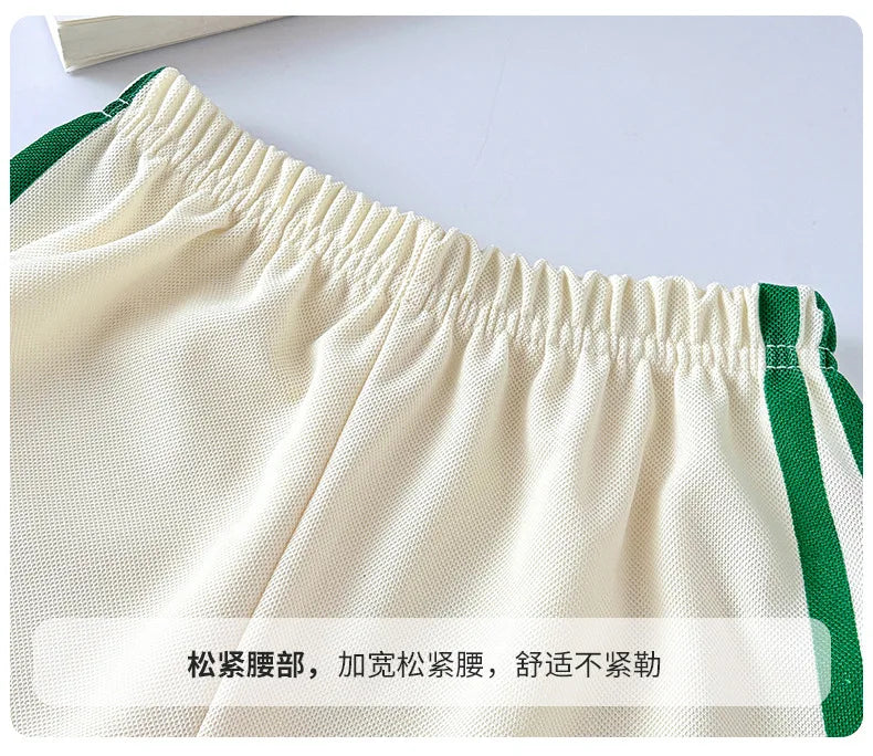 Seturi pentru copii Haine pentru copii Băieți și Fete Top + pantaloni scurți 2 buc mânecă scurtă Îmbrăcăminte cu dungi pentru bebeluși Tricou pentru copii mici Treninguri Ținute la modă